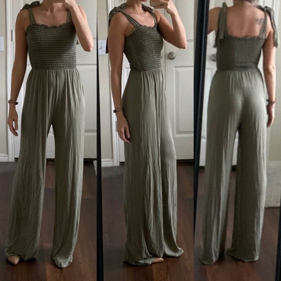 The Impeccable Pig Pants - Olive green stretchy convertible jumpsuit